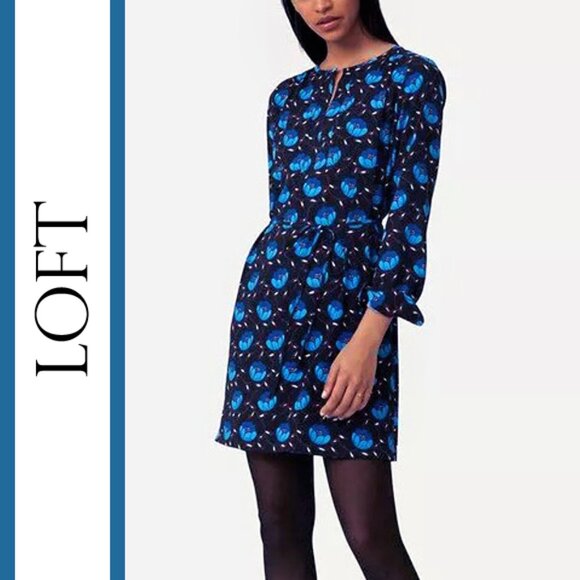 Loft | 'Buttercup' Split Neck Shirt Dress - Picture 1 of 11